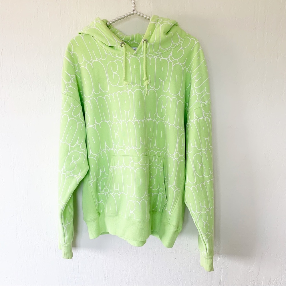 Champion Bubble Letter Hoodie Reverse Weave - Picture 5 of 11